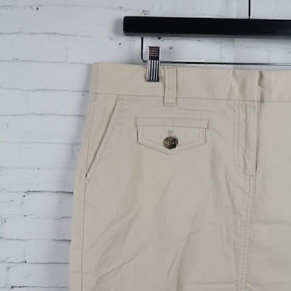 ANN TAYLOR KHAKI TAN MINI SKIRT WITH POCKETS SIZE 10 - Picture 6 of 10